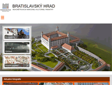 Tablet Screenshot of bratislava-hrad.sk